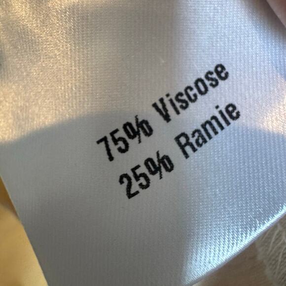 O.p.t Square-Neck Smocked Zeoli Midi Dress Puff Sleeves Cream Size XL NWT - Picture 9 of 14